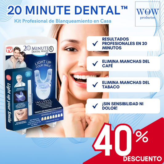 20 Minute Dental™ Kit Profesional de Blanqueamiento en Casa